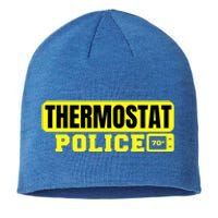 Thermostat Police Cool Funny Fathers Day Dad Jokes Cute Gift Sustainable Beanie