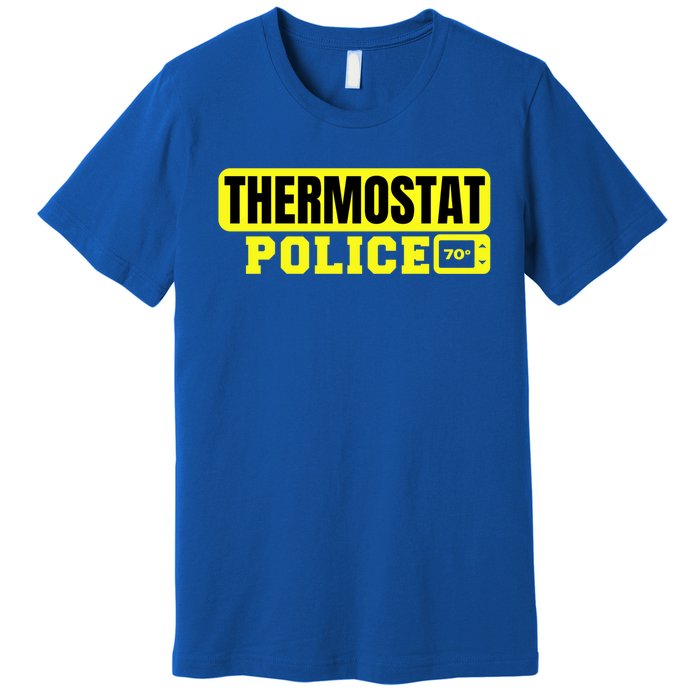 Thermostat Police Cool Funny Fathers Day Dad Jokes Cute Gift Premium T-Shirt