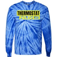 Thermostat Police Cool Funny Fathers Day Dad Jokes Cute Gift Tie-Dye Long Sleeve Shirt