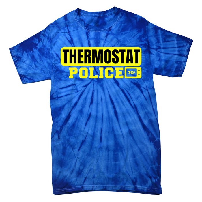 Thermostat Police Cool Funny Fathers Day Dad Jokes Cute Gift Tie-Dye T-Shirt