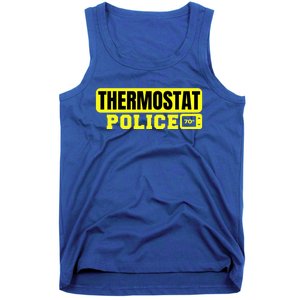 Thermostat Police Cool Funny Fathers Day Dad Jokes Cute Gift Tank Top