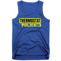 Thermostat Police Cool Funny Fathers Day Dad Jokes Cute Gift Tank Top