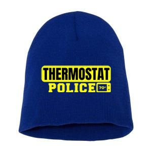 Thermostat Police Cool Funny Fathers Day Dad Jokes Cute Gift Short Acrylic Beanie