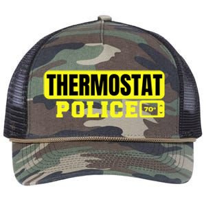 Thermostat Police Cool Funny Fathers Day Dad Jokes Cute Gift Retro Rope Trucker Hat Cap