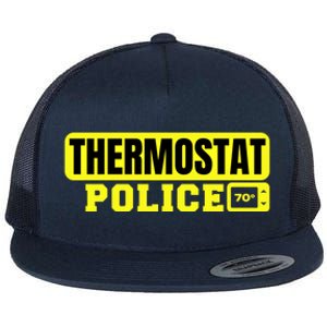 Thermostat Police Cool Funny Fathers Day Dad Jokes Cute Gift Flat Bill Trucker Hat