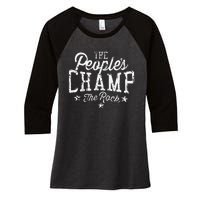 The People’S Champ Women's Tri-Blend 3/4-Sleeve Raglan Shirt