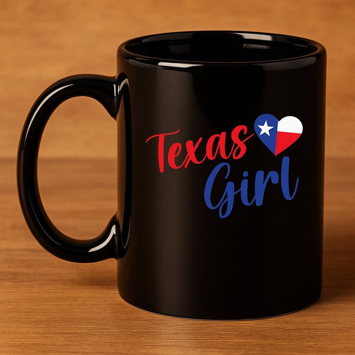 Texas Pride Cute Home State Texas 11oz C Handle Ceramic Mug