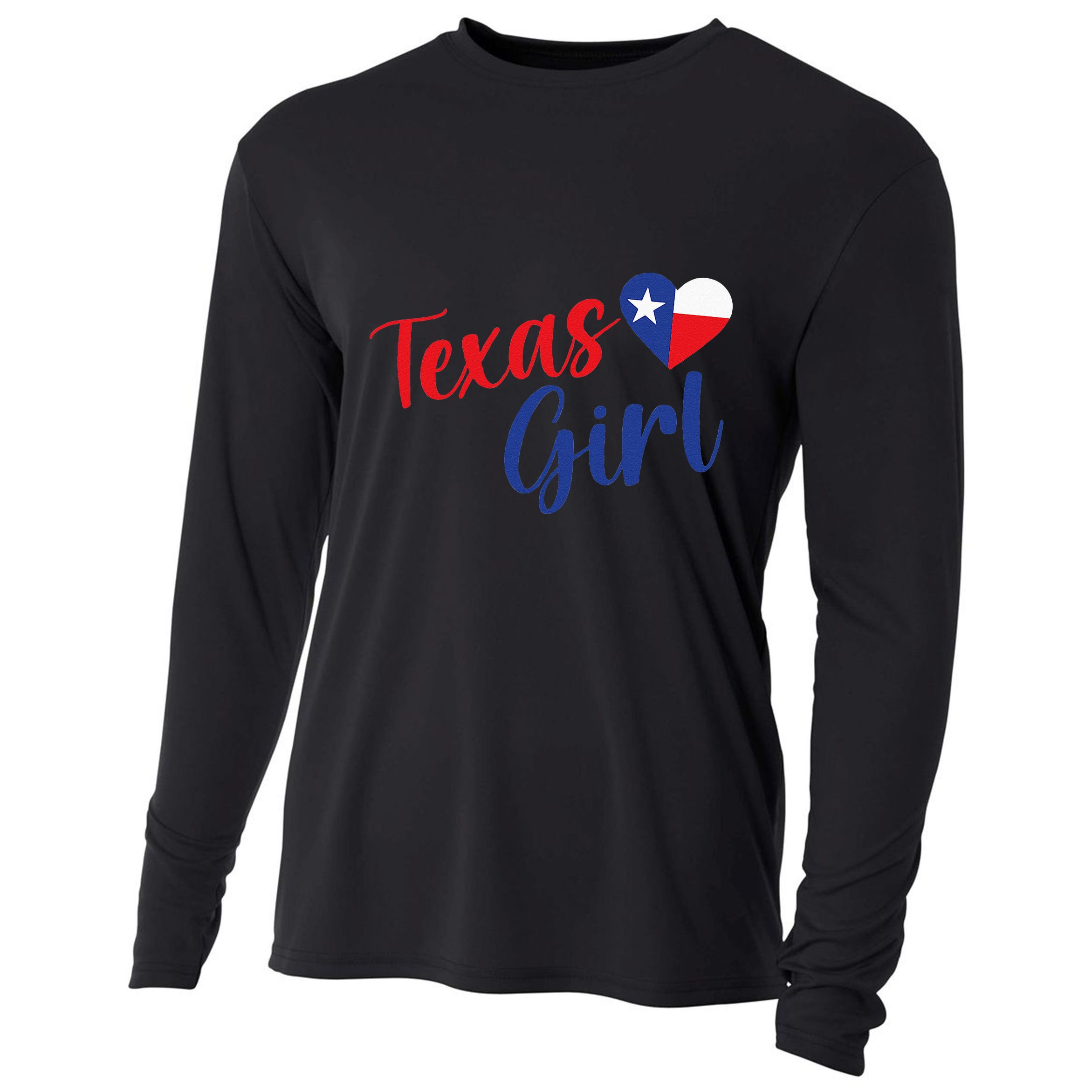Texas Pride Cute Home State Texas Cooling Performance Long Sleeve Crew