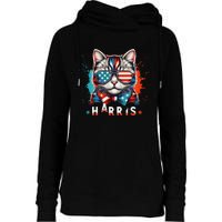 The Presidential Campaign 2024 Cat Ladies 2024 Kamala Harris Womens Funnel Neck Pullover Hood