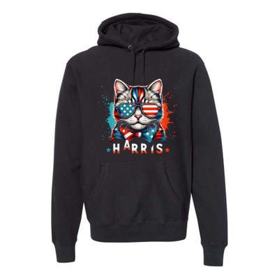 The Presidential Campaign 2024 Cat Ladies 2024 Kamala Harris Premium Hoodie