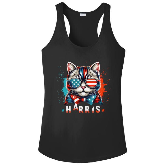 The Presidential Campaign 2024 Cat Ladies 2024 Kamala Harris Ladies PosiCharge Competitor Racerback Tank