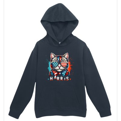 The Presidential Campaign 2024 Cat Ladies 2024 Kamala Harris Urban Pullover Hoodie