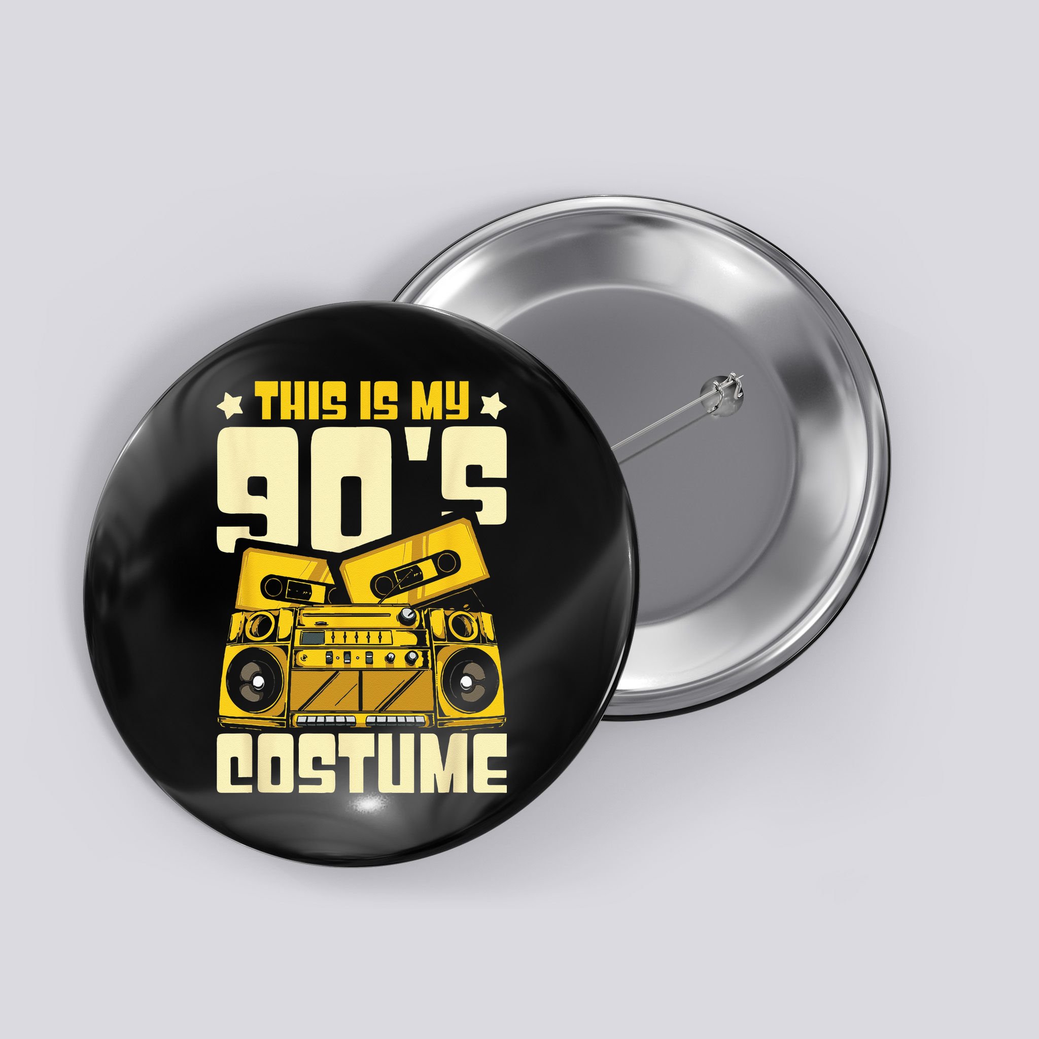 Theme Party Costume 90s Button