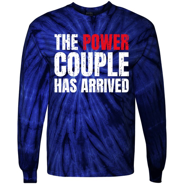 The Power Couple Has Arrived Valentine´S Day Love Couples Tie-Dye Long Sleeve Shirt