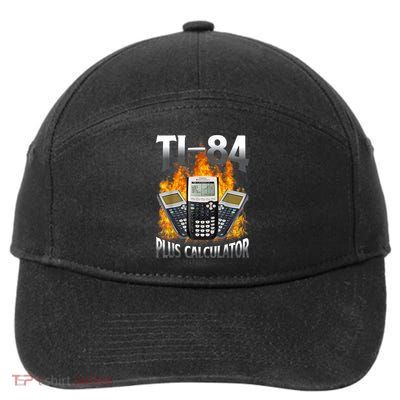 Ti84 Plus Calculator Funny Math Teacher 7-Panel Snapback Hat