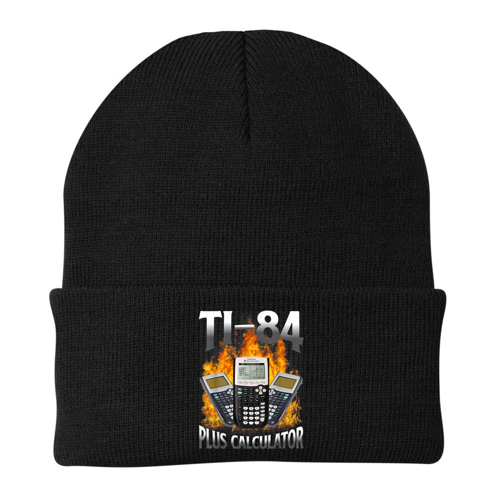 Ti84 Plus Calculator Funny Math Teacher Beanie