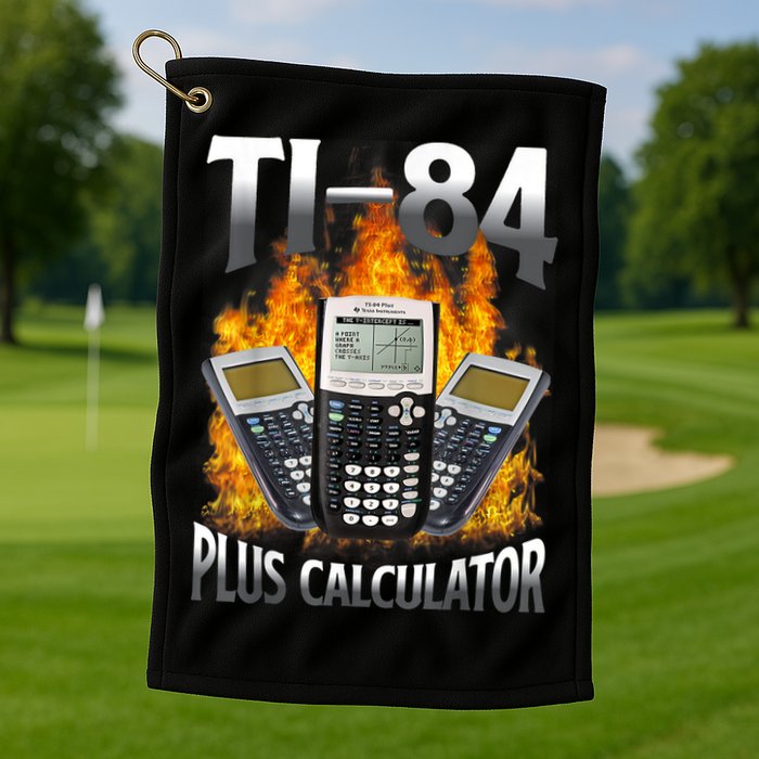 Ti84 Plus Calculator Funny Math Teacher Golf Towel