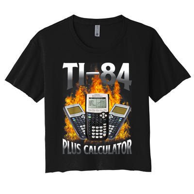 Ti84 Plus Calculator Funny Math Teacher Crop Top