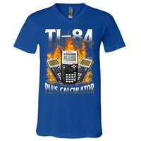 Ti84 Plus Calculator Funny Math Teacher V-Neck T-Shirt