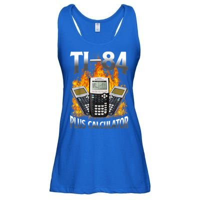 Ti84 Plus Calculator Funny Math Teacher Ladies Essential Flowy Tank
