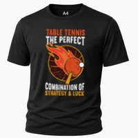The Perfect Combination Of Strategy & Luck Fun Table Tennis Cooling Performance Crew T-Shirt