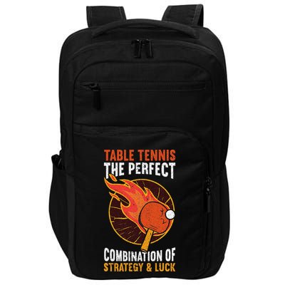 The Perfect Combination Of Strategy & Luck Fun Table Tennis Impact Tech Backpack