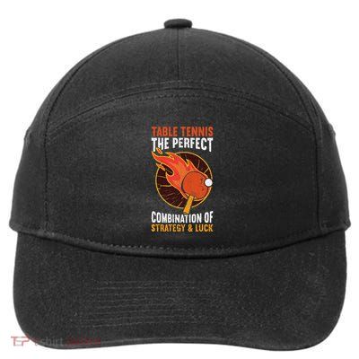 The Perfect Combination Of Strategy & Luck Fun Table Tennis 7-Panel Snapback Hat