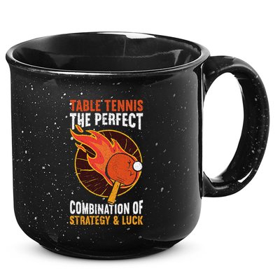 The Perfect Combination Of Strategy & Luck Fun Table Tennis 15oz Campfire Ceramic Mug