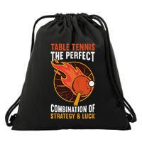 The Perfect Combination Of Strategy & Luck Fun Table Tennis Drawstring Bag