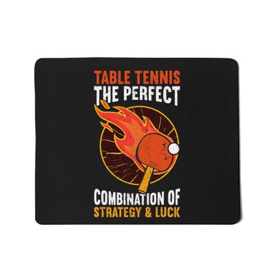 The Perfect Combination Of Strategy & Luck Fun Table Tennis Mousepad