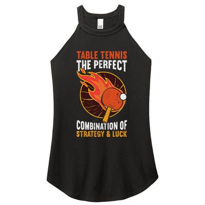 The Perfect Combination Of Strategy & Luck Fun Table Tennis Women's Perfect Tri Rocker Tank