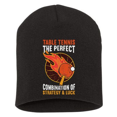 The Perfect Combination Of Strategy & Luck Fun Table Tennis Short Acrylic Beanie