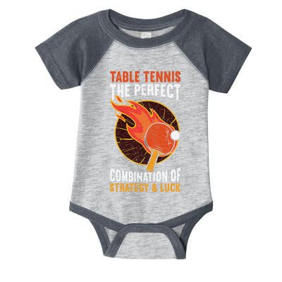 The Perfect Combination Of Strategy & Luck Fun Table Tennis Infant Baby Jersey Bodysuit