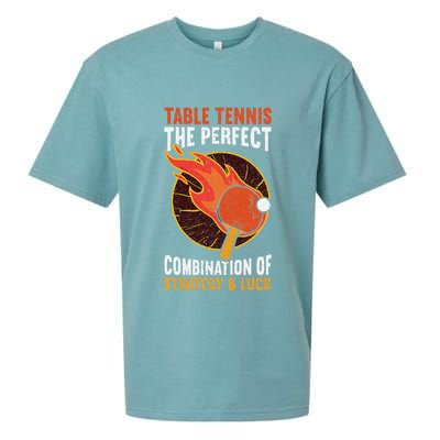 The Perfect Combination Of Strategy & Luck Fun Table Tennis Sueded Cloud Jersey T-Shirt