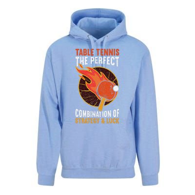 The Perfect Combination Of Strategy & Luck Fun Table Tennis Unisex Surf Hoodie