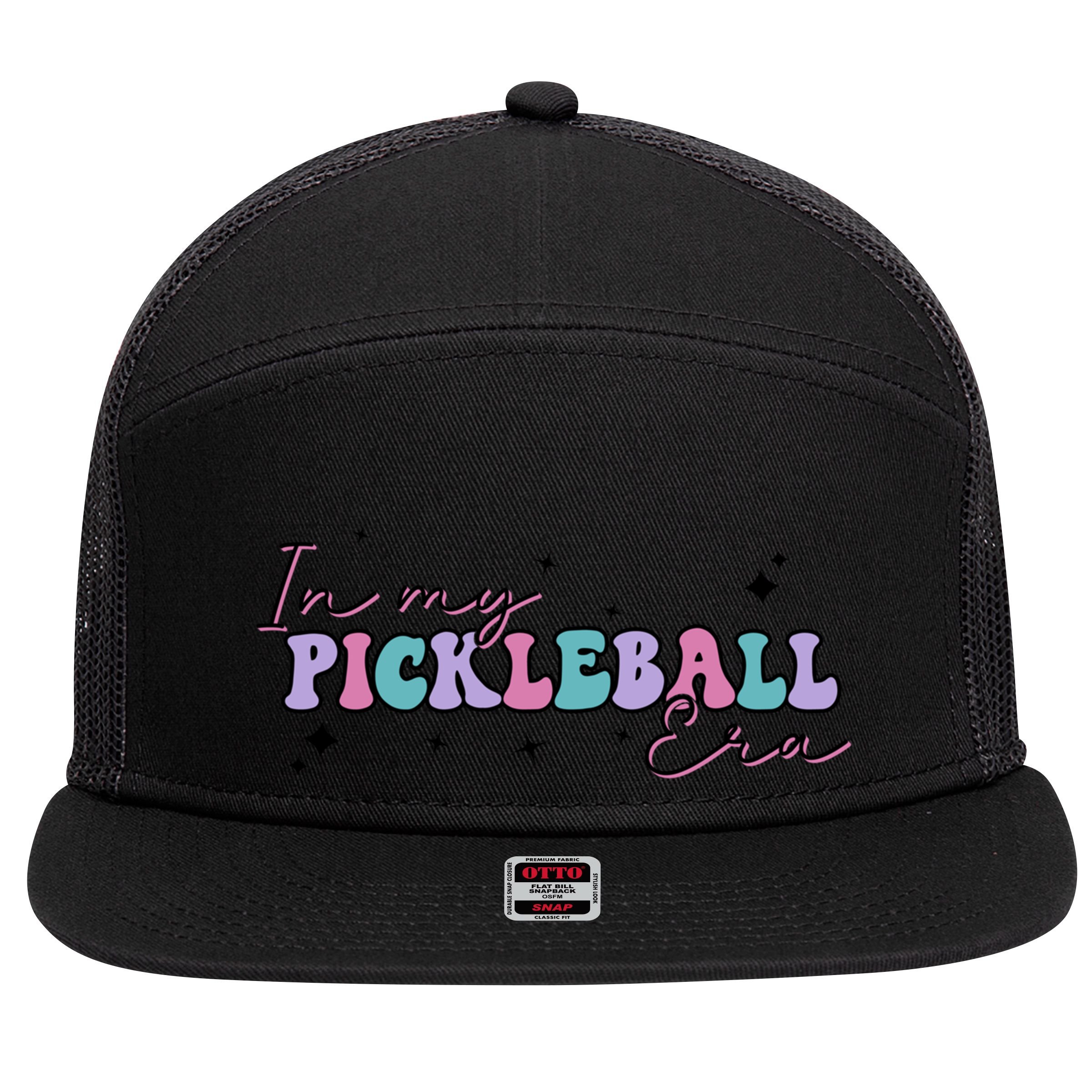 Trendy Pickleball Coach With Saying In My Pickleball Era Great Gift 7 Panel Mesh Trucker Snapback Hat