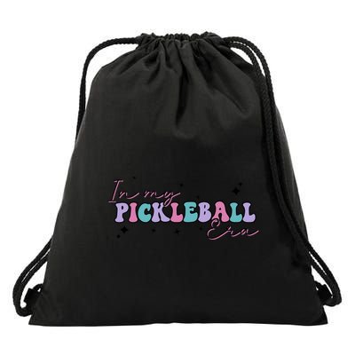 Trendy Pickleball Coach With Saying In My Pickleball Era Great Gift Drawstring Bag