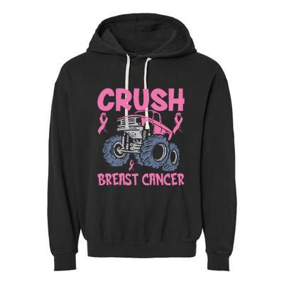 Truck pink Crush Breast Cancer Awareness Garment-Dyed Fleece Hoodie