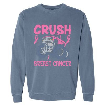 Truck pink Crush Breast Cancer Awareness Garment-Dyed Sweatshirt