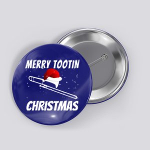 Trombone Player Christmas Cute Music Design Button