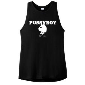 Tboy Pussyboy Cat Est 2024 Ladies PosiCharge Tri-Blend Wicking Tank