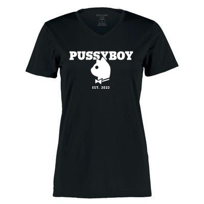 Tboy Pussyboy Cat Est 2024 Women's Momentum V-Neck T-Shirt