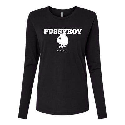 Tboy Pussyboy Cat Est 2024 Womens Cotton Relaxed Long Sleeve T-Shirt