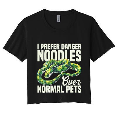 Tree Python Cage Reptile Keeper Snake Food Python Women's Crop Top Tee