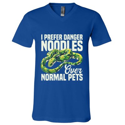 Tree Python Cage Reptile Keeper Snake Food Python V-Neck T-Shirt