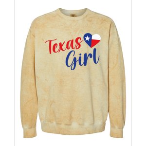 Texas Pride Cute Home State Texas Girl Colorblast Crewneck Sweatshirt