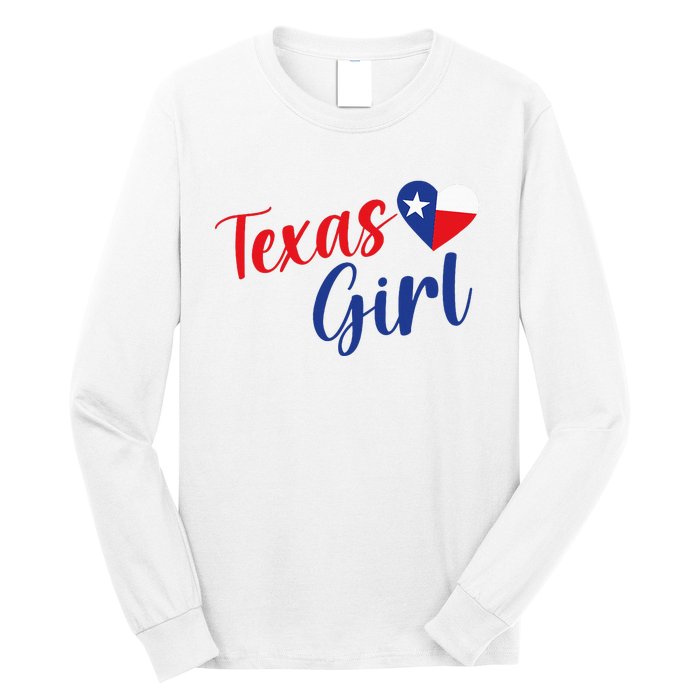 Texas Pride Cute Home State Texas Girl Long Sleeve Shirt