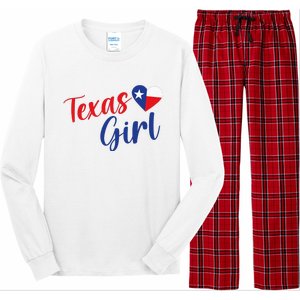 Texas Pride Cute Home State Texas Girl Long Sleeve Pajama Set