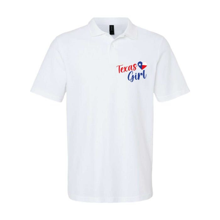 Texas Pride Cute Home State Texas Girl Softstyle Adult Sport Polo