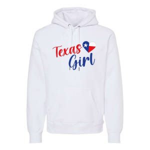 Texas Pride Cute Home State Texas Girl Premium Hoodie